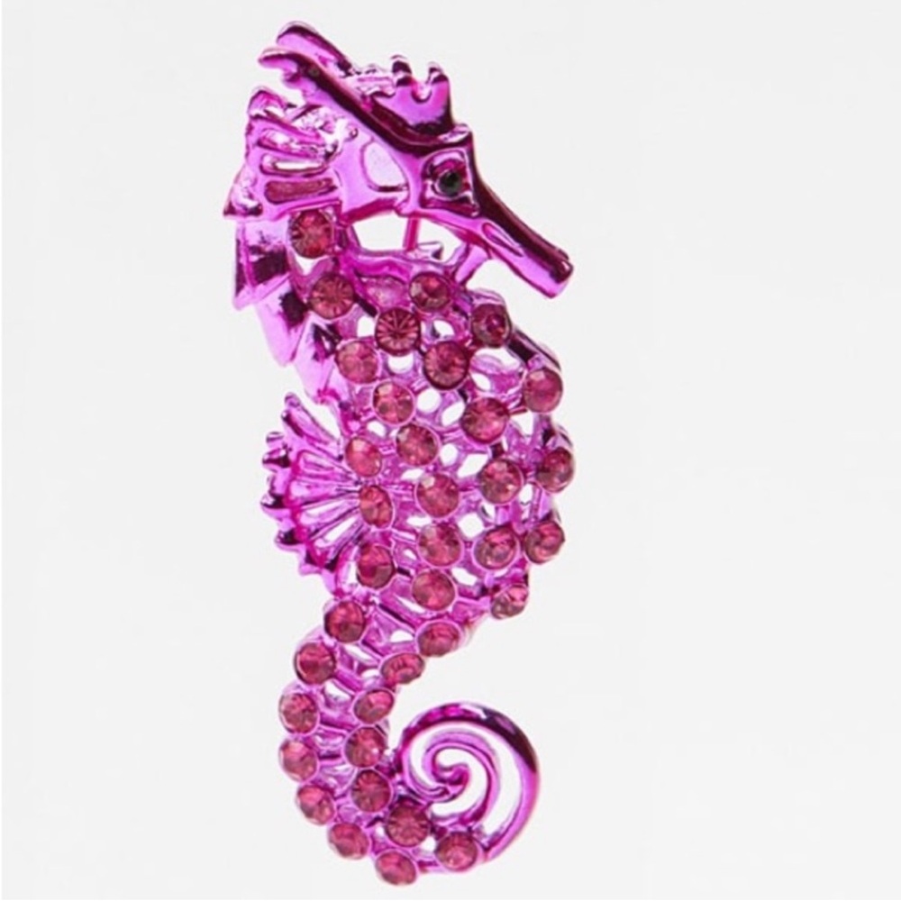 Zara Fuchsia Seahorse Earrings - NWT - Picture 5 of 6